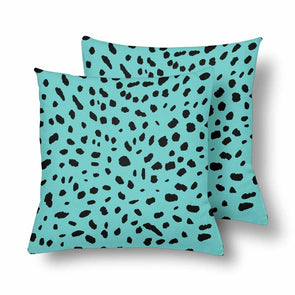 18 x 18 Throw Pillows (2) - Custom Cheetah Pattern - Turquoise Cheetah - Housewares cheetahs housewares pillows