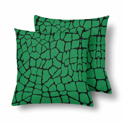18 x 18 Throw Pillows (2) - Custom Giraffe Pattern - Green Giraffe - Housewares giraffes hot new items housewares pillows