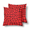 18 x 18 Throw Pillows (2) - Custom Giraffe Pattern - Red Giraffe - Housewares giraffes hot new items housewares pillows