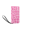 Clutch Purse - Custom White Giraffe Pattern - Hot Pink Giraffe - Accessories giraffes hot new items purses