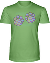 Elephant Footprints T-Shirt - Design 3 - Heather Green / S - Clothing elephants womens t-shirts