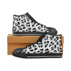 Womens Chucks High Top Sneakers - Custom Leopard Pattern - White Leopard / Us6 - Footwear Big Cats Chucks Sneakers Leopards Sneakers