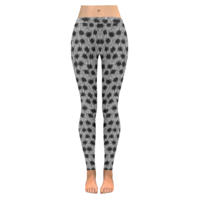 Womens Premium Leggings - Custom Animal Fur Prints - Gray Leopard Fur Print / S - Clothing hot new items leggings yoga gear