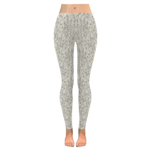 Womens Premium Leggings - Custom Animal Fur Prints - White Fur Print / S - Clothing hot new items leggings yoga gear