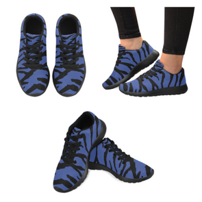 Womens Running Sneakers - Custom Tiger Pattern - Blue Tiger / Us6 - Footwear Big Cats Hot New Items Sneakers Tigers
