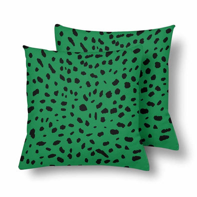 18 x 18 Throw Pillows (2) - Custom Cheetah Pattern - Green Cheetah - Housewares cheetahs housewares pillows