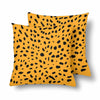 18 x 18 Throw Pillows (2) - Custom Cheetah Pattern - Orange Cheetah - Housewares cheetahs housewares pillows