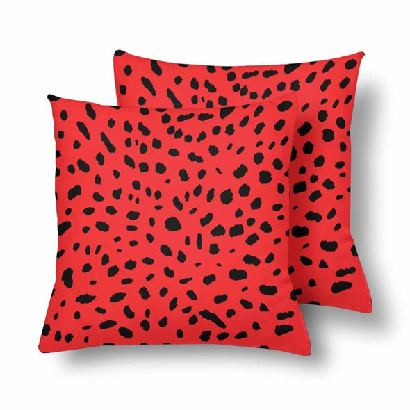 18 x 18 Throw Pillows (2) - Custom Cheetah Pattern - Red Cheetah - Housewares cheetahs housewares pillows