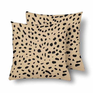 18 x 18 Throw Pillows (2) - Custom Cheetah Pattern - Tan Cheetah - Housewares cheetahs housewares pillows