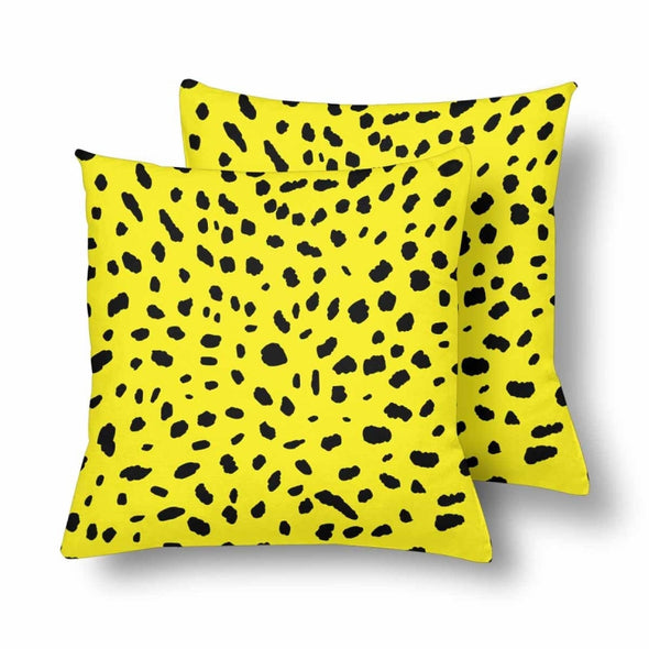 18 x 18 Throw Pillows (2) - Custom Cheetah Pattern - Yellow Cheetah - Housewares cheetahs housewares pillows