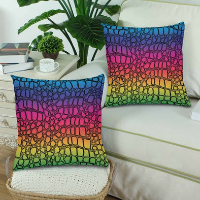18 x 18 Throw Pillows (2) - Custom Crocodile Pattern - Housewares crocodiles housewares pillows