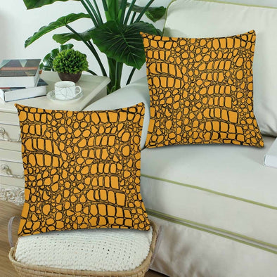 18 x 18 Throw Pillows (2) - Custom Crocodile Pattern - Housewares crocodiles housewares pillows