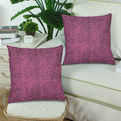 18 x 18 Throw Pillows (2) - Custom Elephant Pattern - Housewares elephants housewares pillows