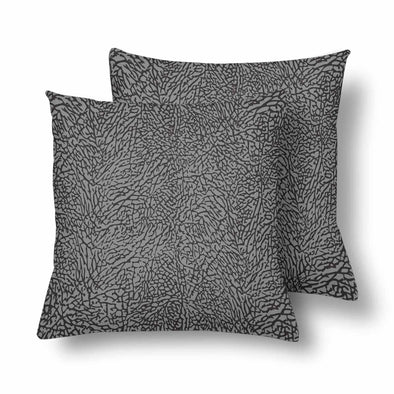 18 x 18 Throw Pillows (2) - Custom Elephant Pattern - Gray Elephant - Housewares elephants housewares pillows