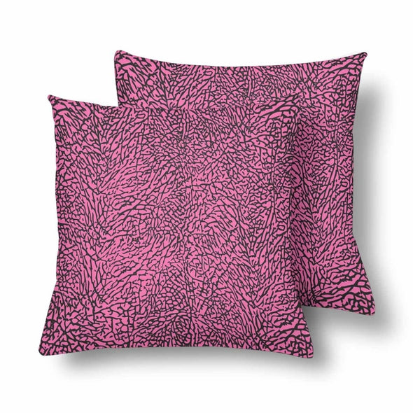 18 x 18 Throw Pillows (2) - Custom Elephant Pattern - Hot Pink Elephant - Housewares elephants housewares pillows
