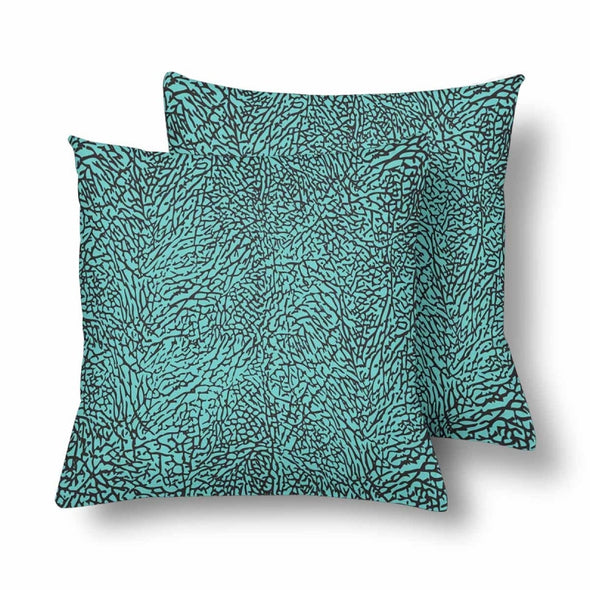 18 x 18 Throw Pillows (2) - Custom Elephant Pattern - Turquoise Elephant - Housewares elephants housewares pillows