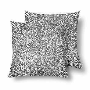 18 x 18 Throw Pillows (2) - Custom Elephant Pattern - White Elephant - Housewares elephants housewares pillows