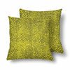 18 x 18 Throw Pillows (2) - Custom Elephant Pattern - Yellow Elephant - Housewares elephants housewares pillows