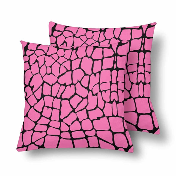 18 x 18 Throw Pillows (2) - Custom Giraffe Pattern - Pink Giraffe - Housewares giraffes hot new items housewares pillows