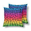 18 x 18 Throw Pillows (2) - Custom Giraffe Pattern - Rainbow Giraffe - Housewares giraffes hot new items housewares pillows