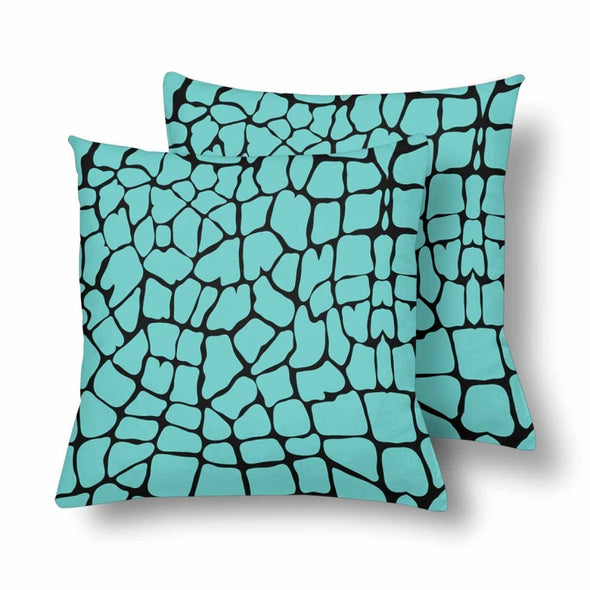 18 x 18 Throw Pillows (2) - Custom Giraffe Pattern - Turquoise Giraffe - Housewares giraffes hot new items housewares pillows