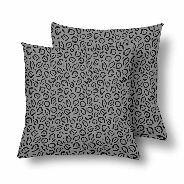 18 x 18 Throw Pillows (2) - Custom Jaguar Pattern - Gray Jaguar - Housewares big cats housewares jaguars pillows