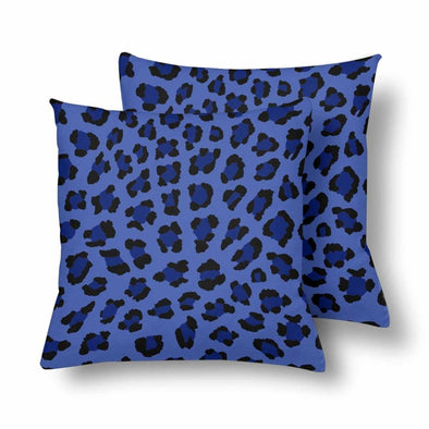 18 x 18 Throw Pillows (2) - Custom Leopard Pattern - Blue Leopard - Housewares big cats housewares leopards pillows