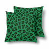 18 x 18 Throw Pillows (2) - Custom Leopard Pattern - Green Leopard - Housewares big cats housewares leopards pillows
