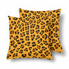 18 x 18 Throw Pillows (2) - Custom Leopard Pattern - Orange Leopard - Housewares big cats housewares leopards pillows