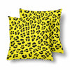 18 x 18 Throw Pillows (2) - Custom Leopard Pattern - Yellow Leopard - Housewares big cats housewares leopards pillows