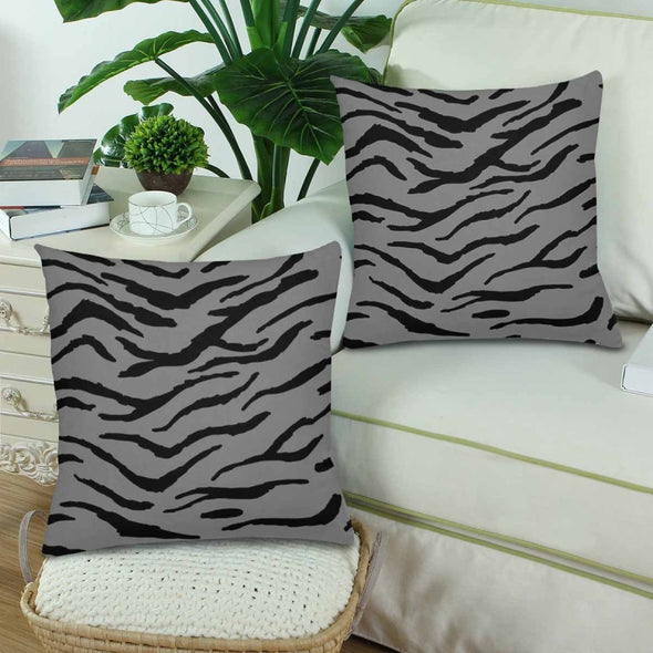 18 x 18 Throw Pillows (2) - Custom Tiger Pattern - Housewares big cats housewares pillows tigers