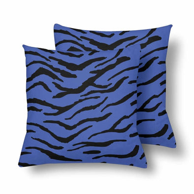 18 x 18 Throw Pillows (2) - Custom Tiger Pattern - Blue Tiger - Housewares big cats housewares pillows tigers