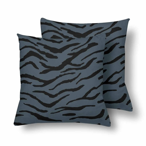 18 x 18 Throw Pillows (2) - Custom Tiger Pattern - Charcoal Tiger - Housewares big cats housewares pillows tigers