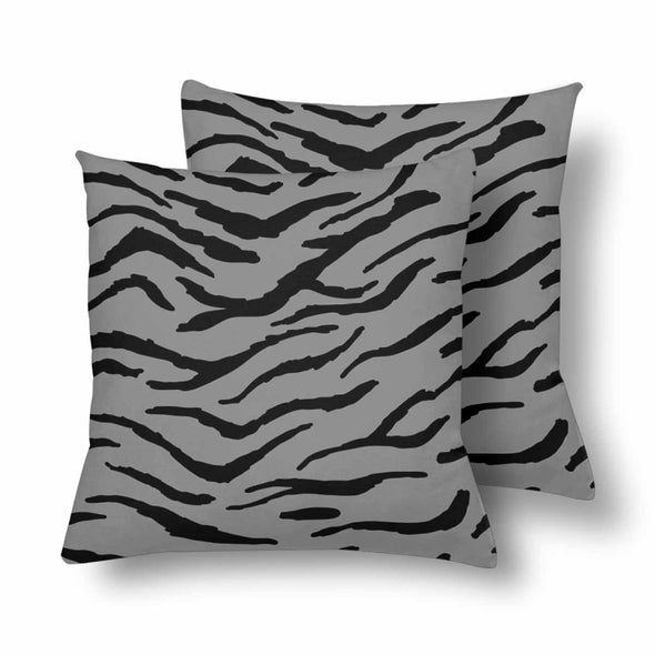 18 x 18 Throw Pillows (2) - Custom Tiger Pattern - Gray Tiger - Housewares big cats housewares pillows tigers