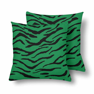 18 x 18 Throw Pillows (2) - Custom Tiger Pattern - Green Tiger - Housewares big cats housewares pillows tigers