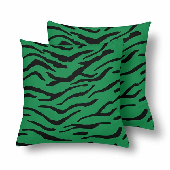 18 x 18 Throw Pillows (2) - Custom Tiger Pattern - Green Tiger - Housewares big cats housewares pillows tigers