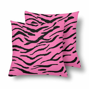 18 x 18 Throw Pillows (2) - Custom Tiger Pattern - Hot Pink Tiger - Housewares big cats housewares pillows tigers