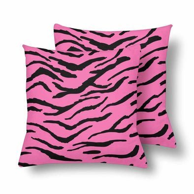 18 x 18 Throw Pillows (2) - Custom Tiger Pattern - Hot Pink Tiger - Housewares big cats housewares pillows tigers