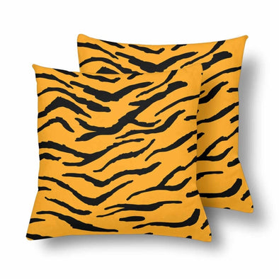 18 x 18 Throw Pillows (2) - Custom Tiger Pattern - Orange Tiger - Housewares big cats housewares pillows tigers