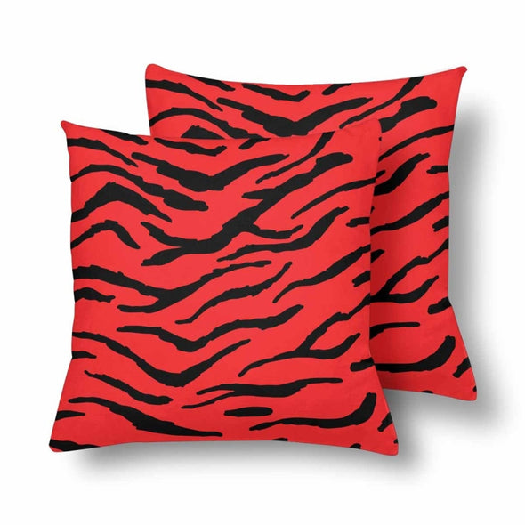 18 x 18 Throw Pillows (2) - Custom Tiger Pattern - Red Tiger - Housewares big cats housewares pillows tigers