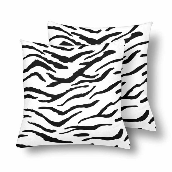 18 x 18 Throw Pillows (2) - Custom Tiger Pattern - White Tiger - Housewares big cats housewares pillows tigers