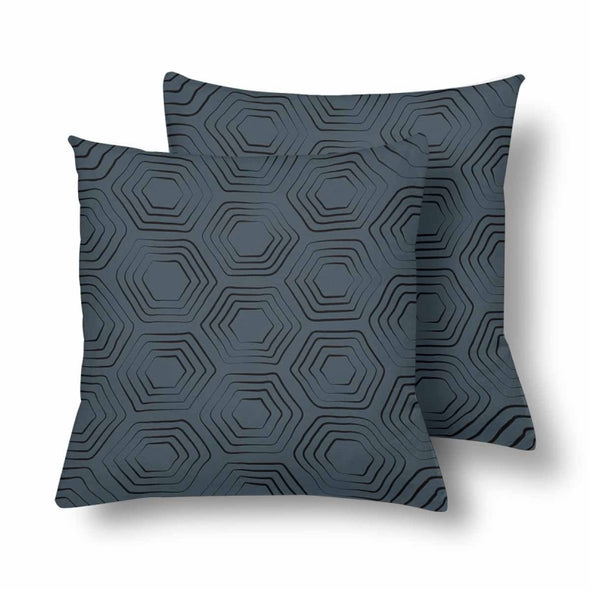 18 x 18 Throw Pillows (2) - Custom Turtle Pattern - Charcoal Turtle - Housewares housewares pillows turtles