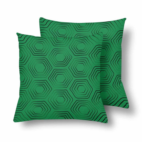 18 x 18 Throw Pillows (2) - Custom Turtle Pattern - Green Turtle - Housewares housewares pillows turtles