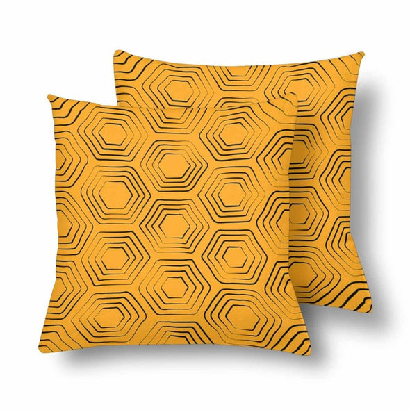 18 x 18 Throw Pillows (2) - Custom Turtle Pattern - Orange Turtle - Housewares housewares pillows turtles