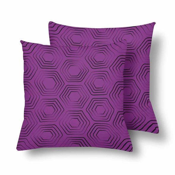 18 x 18 Throw Pillows (2) - Custom Turtle Pattern - Purple Turtle - Housewares housewares pillows turtles