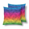 18 x 18 Throw Pillows (2) - Custom Turtle Pattern - Rainbow Turtle - Housewares housewares pillows turtles