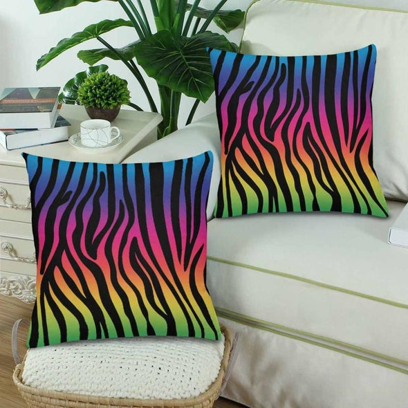 18 x 18 Throw Pillows (2) - Custom Zebra Pattern - Housewares housewares pillows zebras