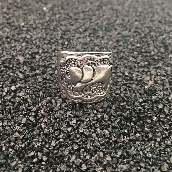 4 Piece Bohemian Antique Silver Elephant Ring Set - Jewelry Bohemian Elephants Rings