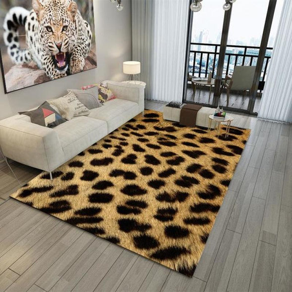 Animal Pattern Area Rug - Leopard Jaguar Tiger Zebra Giraffe Cow Snake - Cheetah / 31x47in / 80x120cm - Housewares big cats cheetahs floor