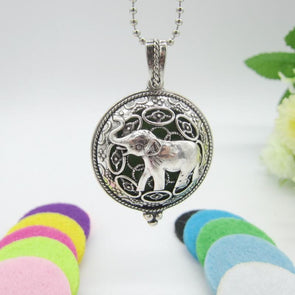 Aromatherapy Oil Diffuser Elephant Locket & Necklace - Jewelry aromatherapy elephants necklaces